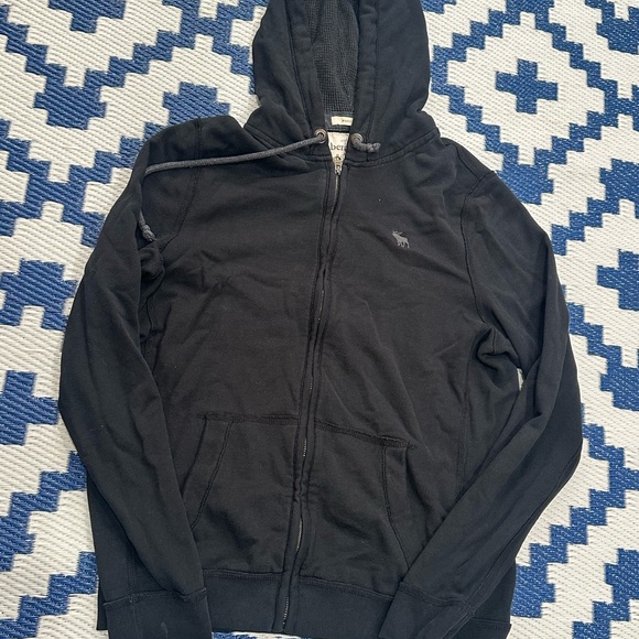 Abercrombie & Fitch Other - Abercrombie & Fitch Muscle Moose Zip Up Hoode Black Men’s Size L